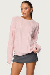 Jessy Cable Knit Oversized Sweater