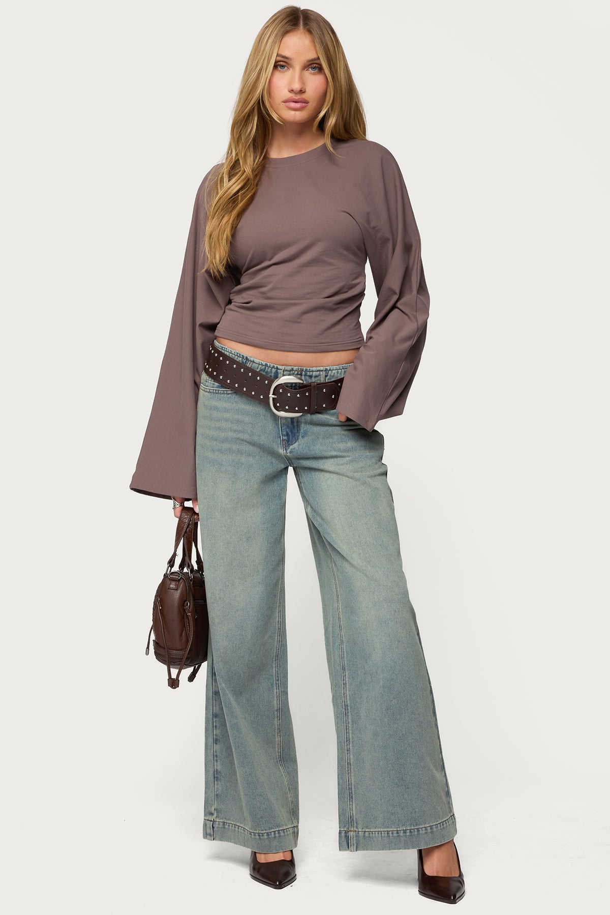 Saffie No Waistaband Low Rise Baggy Jeans