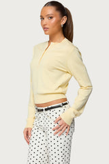 Yolana Henley Light Knit Sweater