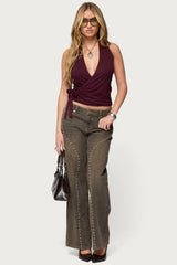 Addana Wrapped Halter Top