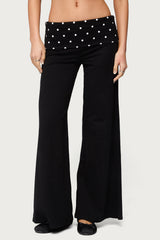 Petite Reeva Polka Dot Foldover Pants