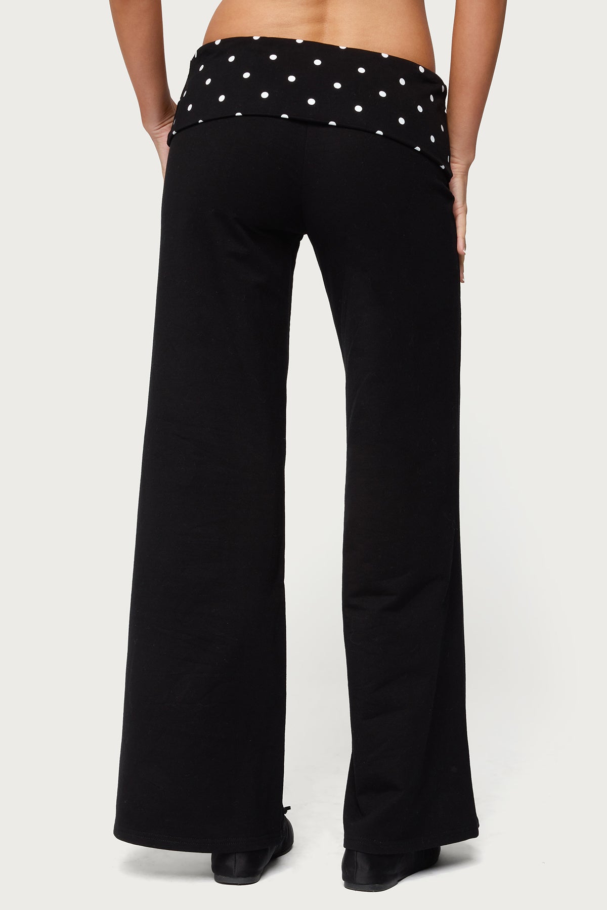 Petite Reeva Polka Dot Foldover Pants