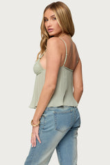 Rhian Lacey Pleated Babydoll Top
