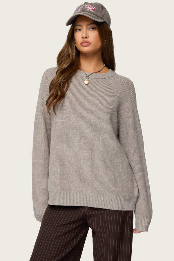 Lavonne Oversized Knit Raglan Sweater view 1