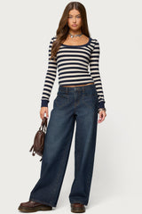 Rainey Striped Long Sleeve Top