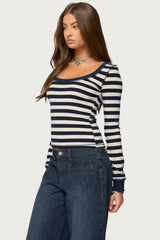 Rainey Striped Long Sleeve Top