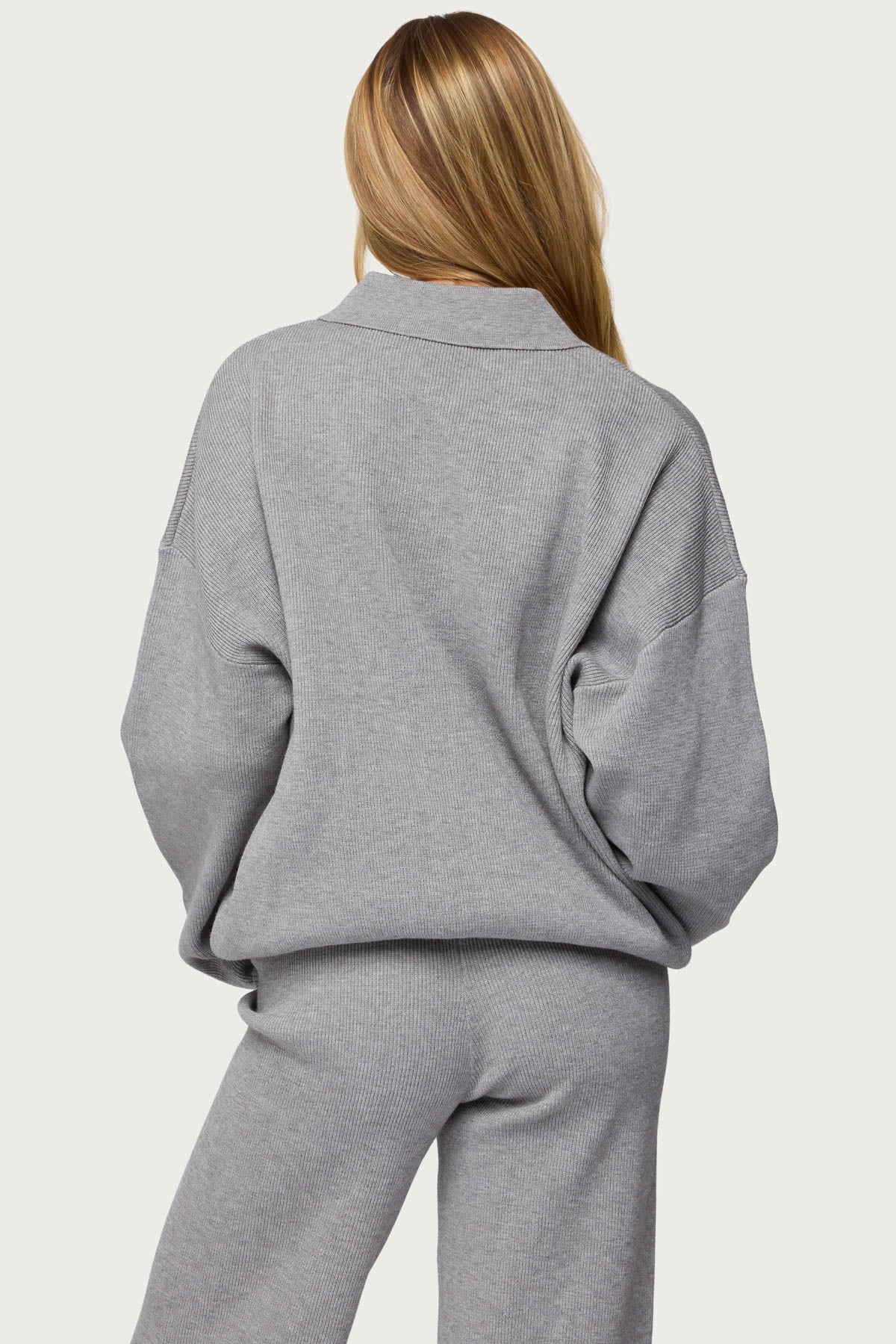 Lorie Oversized Knit Polo Sweater