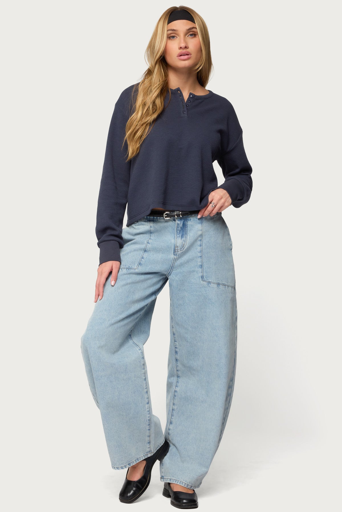 Jolie Low Rise Barrel Jeans