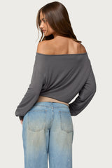 Nannie Off Shoulder Oversized Top