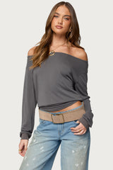 Nannie Off Shoulder Oversized Top