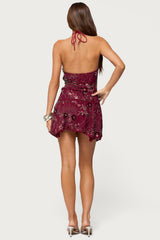 Adria Bead & Sequin Mini Dress