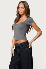 Ettalie Scoop Neck T Shirt