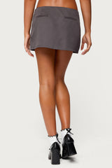 Kezi Mixed Pattern Tailored Mini Skirt