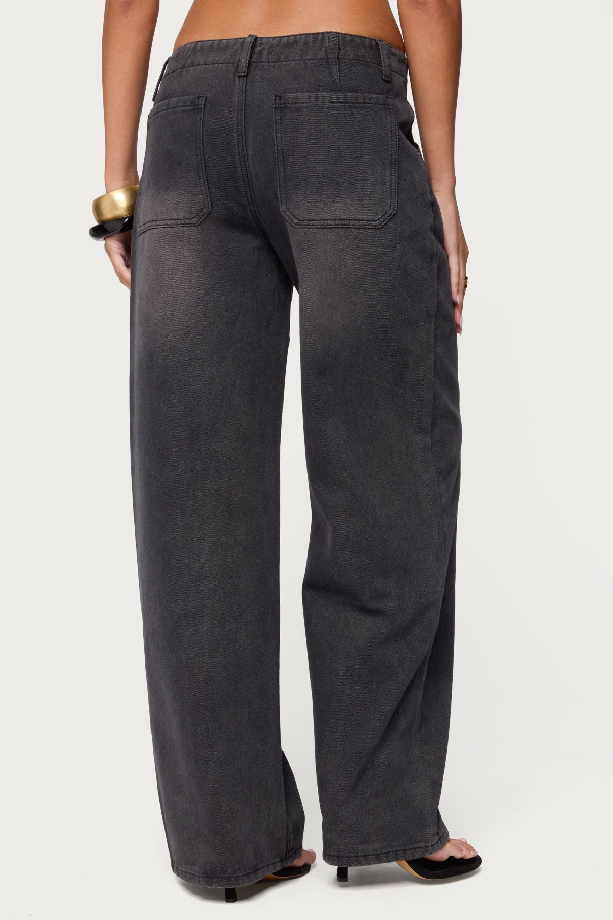 Aliyah Zip Low Rise Baggy Jeans