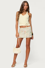 Kez Belted Knit Halter Top