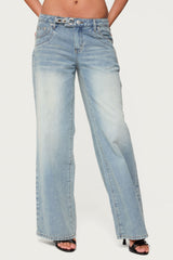 Celia Washed Low Rise Baggy Jeans