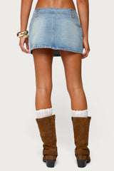 Tory Western Denim Mini Skirt