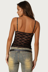 Eira Sheer Lace Tank Top