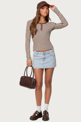 Roma Striped Henley Top