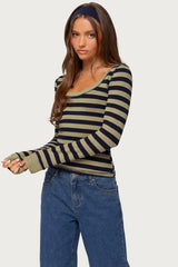 Rainey Striped Long Sleeve Top