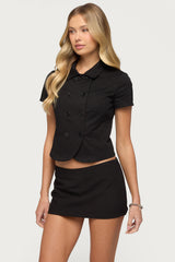 Pilar Short Sleeve Cotton Trench Shirt