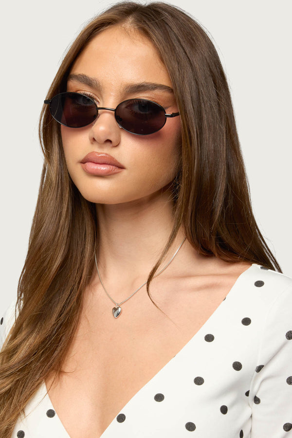 Naomie Oval Metal Sunglasses view 1