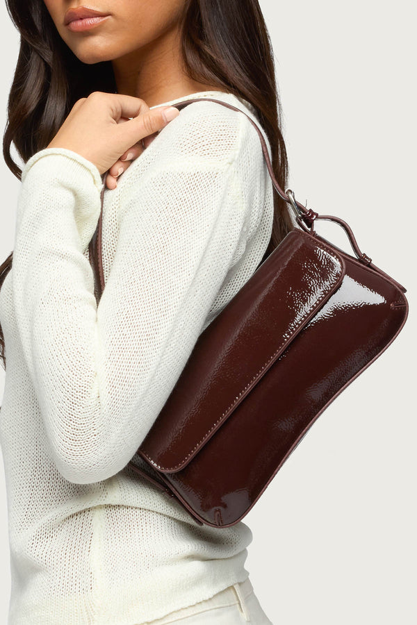 Red Carpet Faux Patent Leather Bag view 1