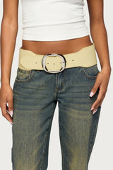 Chunky Faux Leather Belt