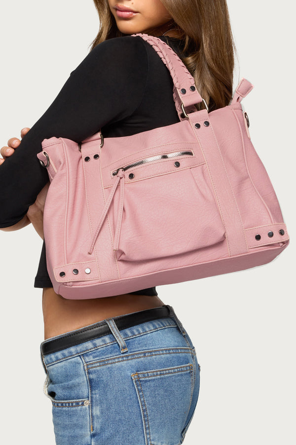 Oliviah Stud Faux Leather Bag view 1