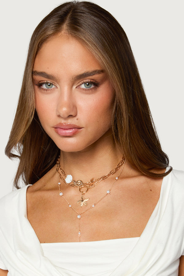 Pearly Coastal Necklace Set view 1
