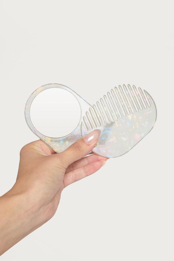 Compact Travel Comb & Mirror view 1