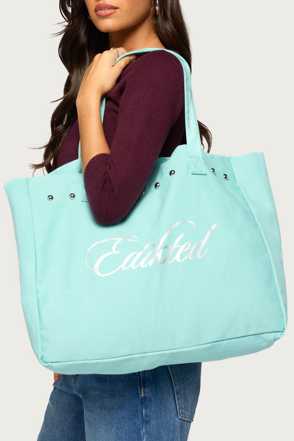 Edikted Studded Tote Bag view 1