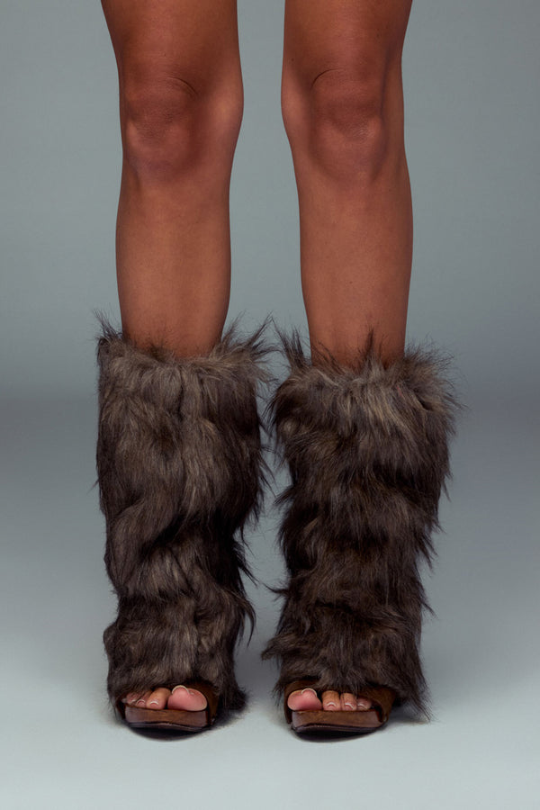 Full Moon Faux Fur Leg Warmers view 2