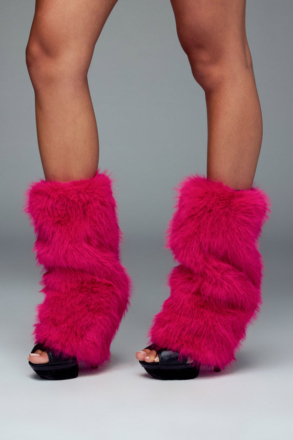 Disco Doll Faux Fur Leg Warmers view 1