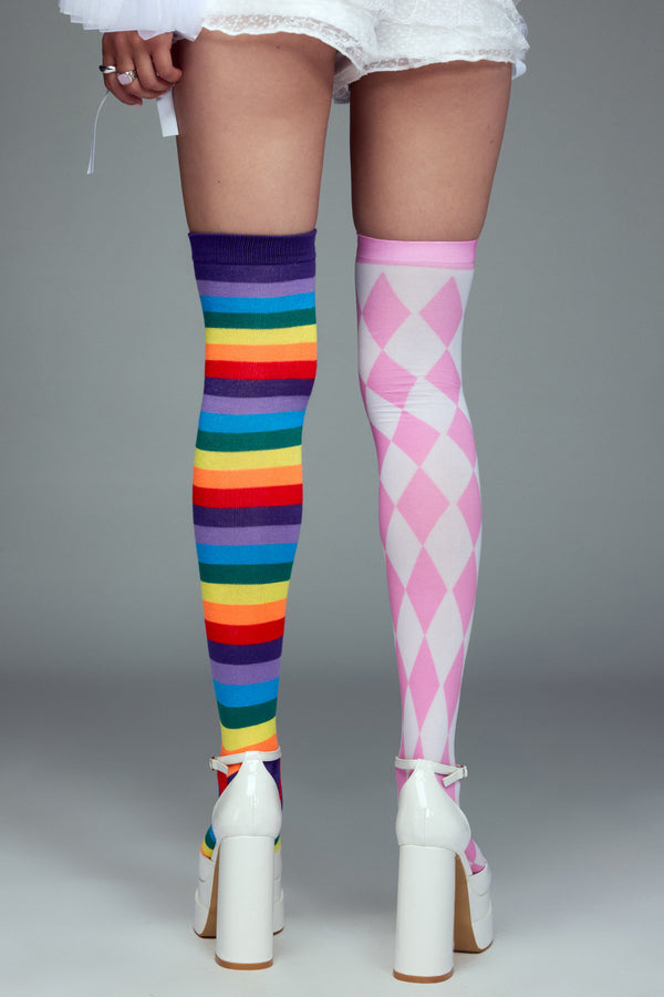Argyle And Striped Mismatching Socks view 2