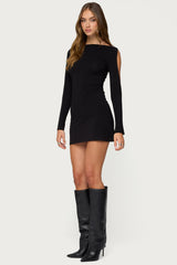 Billy Cutout Boat Neck Mini Dress