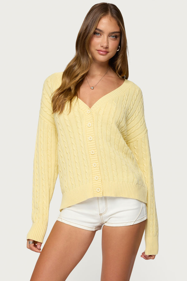 Francine Oversized V Neck Cardigan view 2