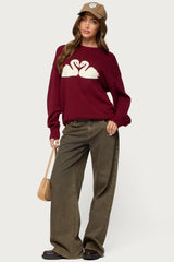 Swan Oversized Knit Sweater