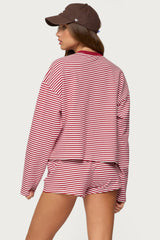 Jainee Striped Long Sleeve T Shirt
