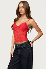 Eira Sheer Lace Tank Top