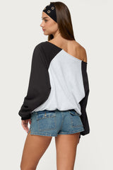 San Diego Off Shoulder Raglan Sweatshirt