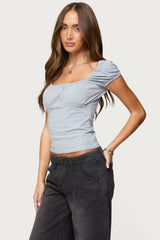 Oleana Gathered Bust Top