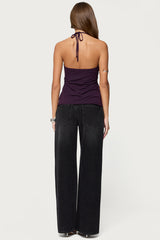 Lorenna Split Front Halter Top