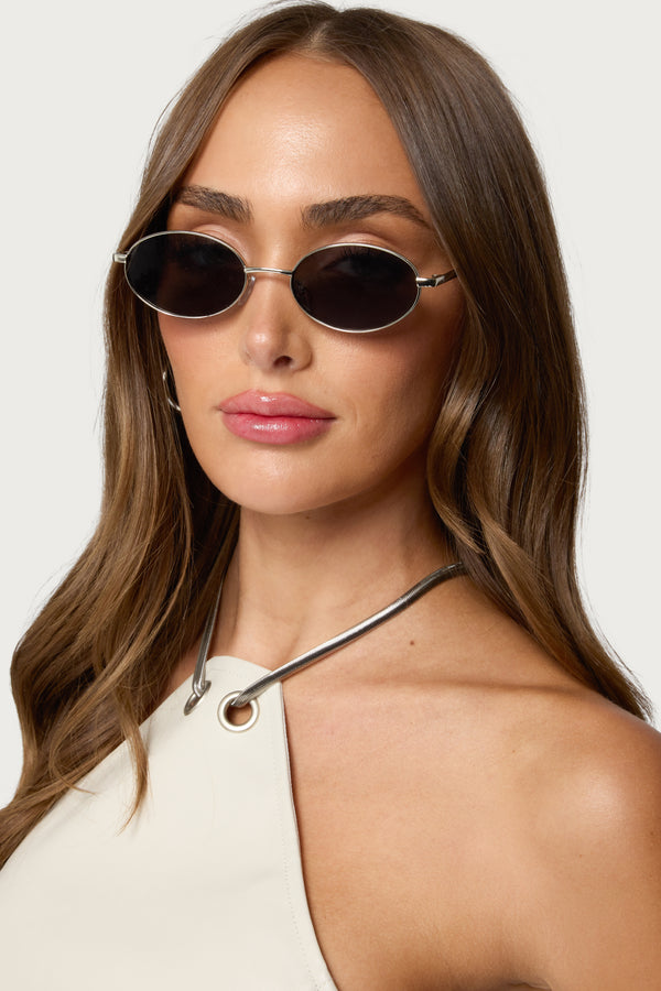 Naomie Oval Metal Sunglasses view 1
