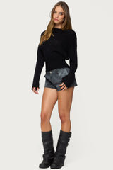 Tezi Boat Neck Light Knit Top