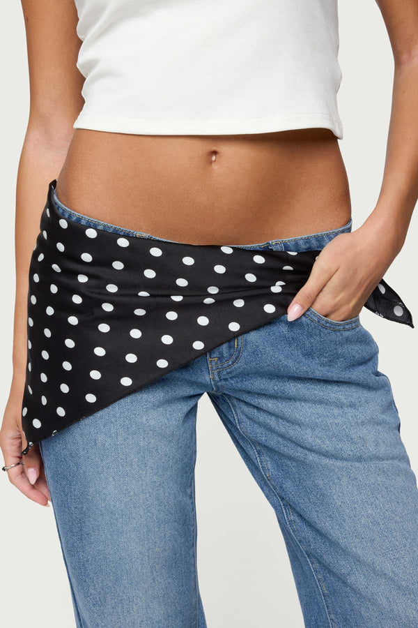 Polka Dot Satin Effect Belt view 1