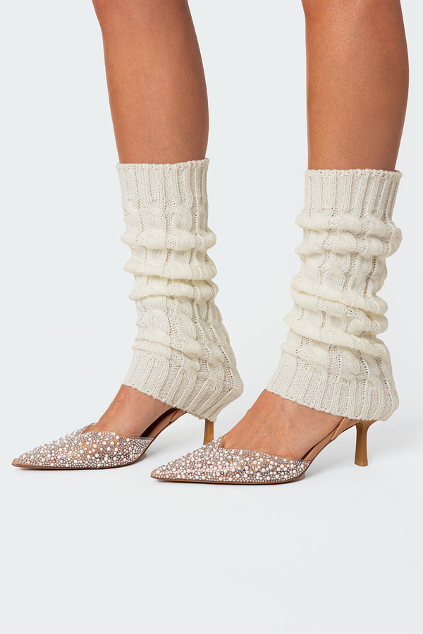 Cable Knit Leg Warmers view 1