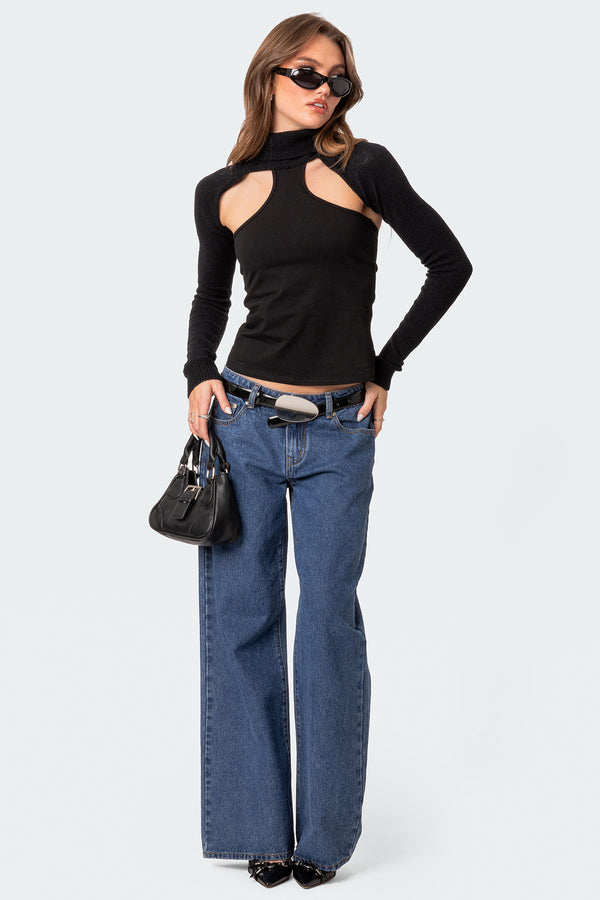 Turtle Neck Shrug Sweater view 1