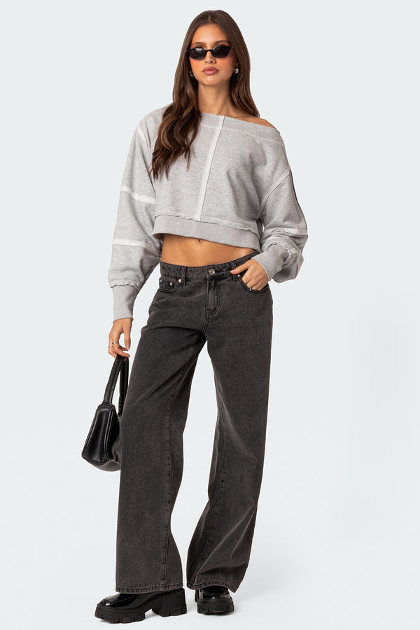 Inside Out Cropped Sweatshirt view 2