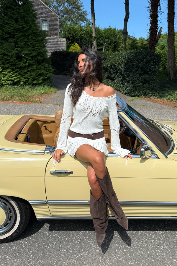 Shaia Pointelle Knit Mini Dress view 1